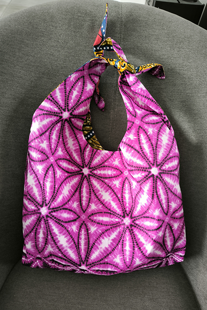 Sac wax réversible cousu main